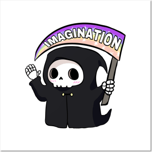 The imagination cute grim reaper Posters and Art